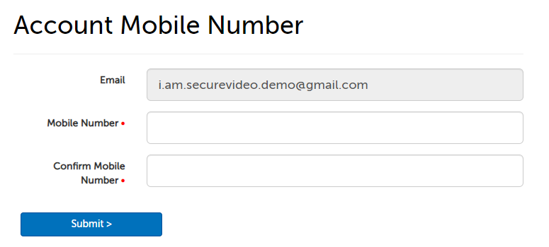 Mobile number prompt